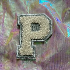 Stoney Clover Lane Blanc Denim Varsity Patch